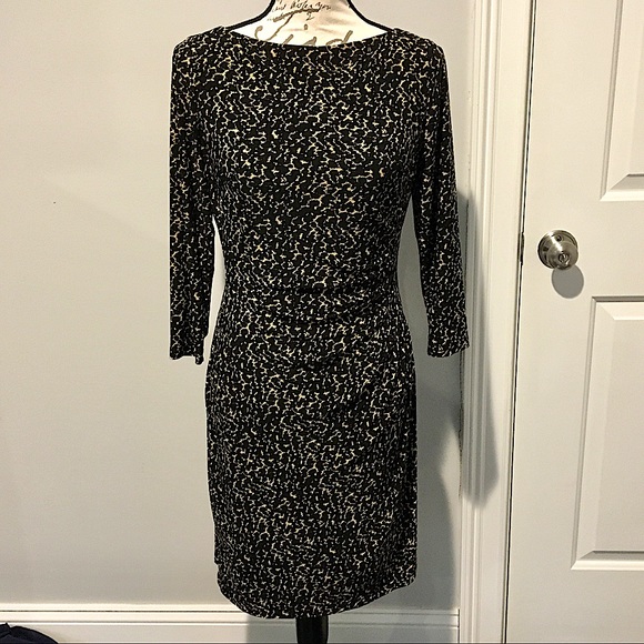 Ralph Lauren Dresses & Skirts - Lauren Ralph Lauren Sheath Gathered Dress Three-Quarter Sleeves Women’s Size 6